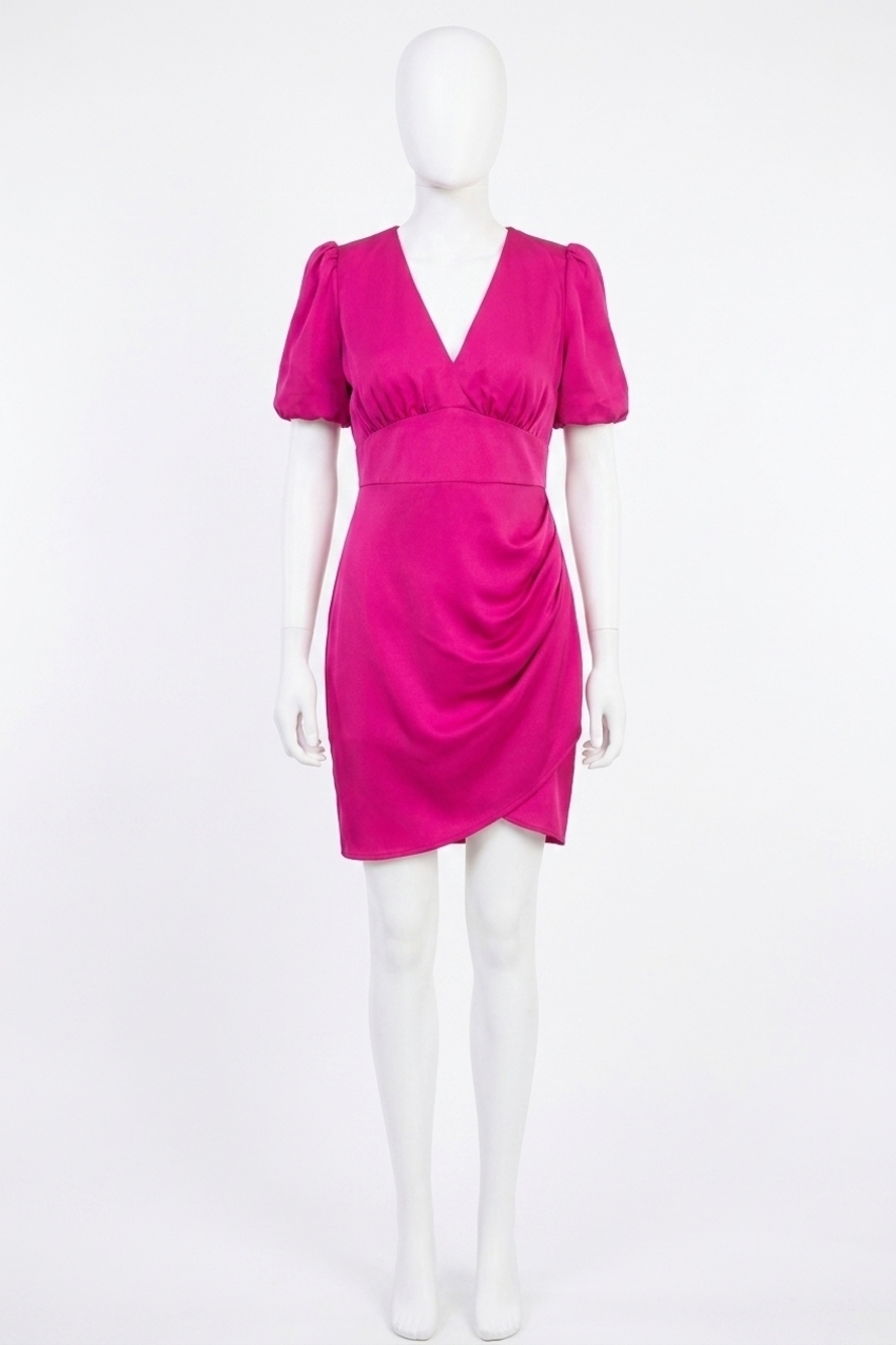 NEW ADELYN RAE nanda mini dress in fuchsia